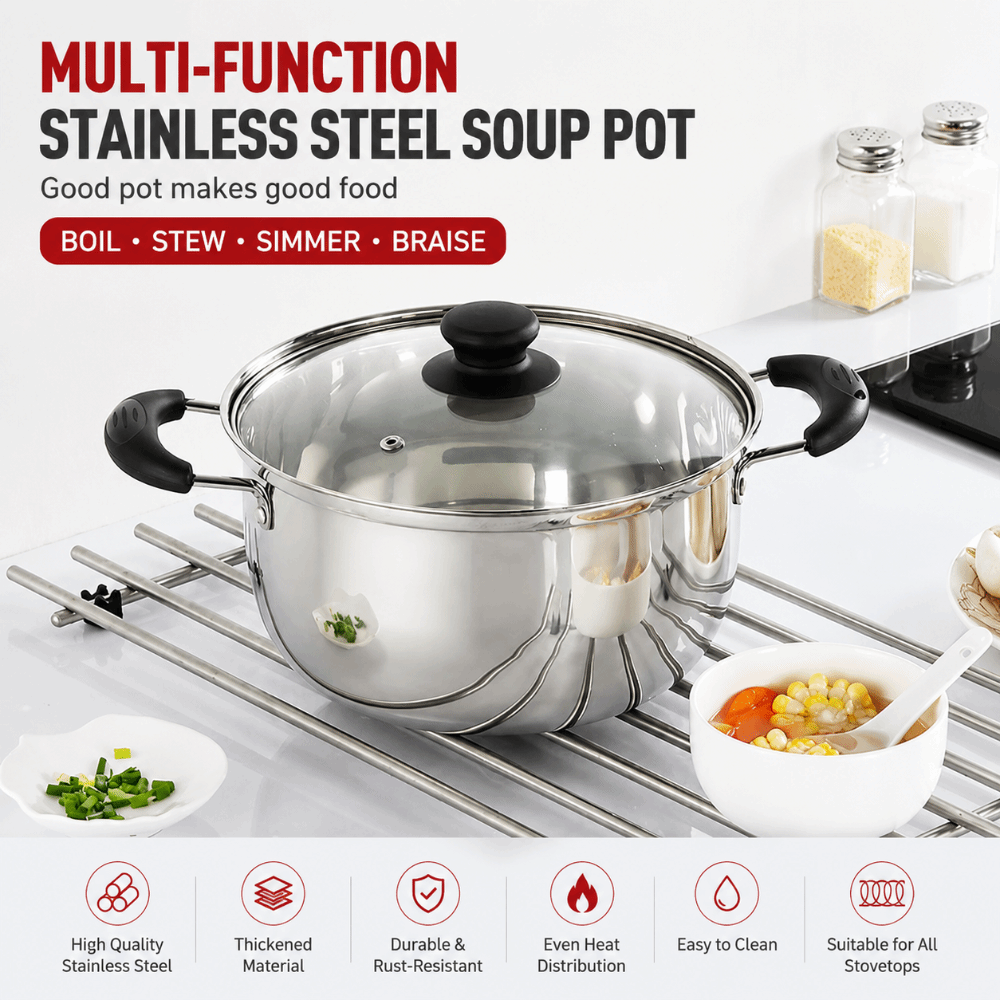 Soup Kettle Warmer - قدر طهي من الفولاذ المقاوم للصدأ