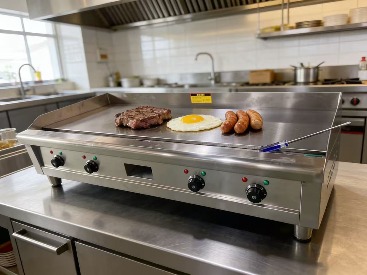 Electric Griddle Flat Top - شواية كهربائية تجارية قابلة لضبط درجة