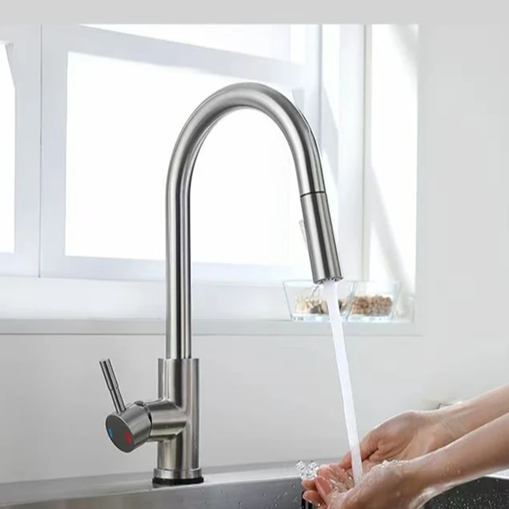 صنبور المطبخ الأسود مرن سحب لل - مراجعة Commercial Kitchen Faucet وسعره