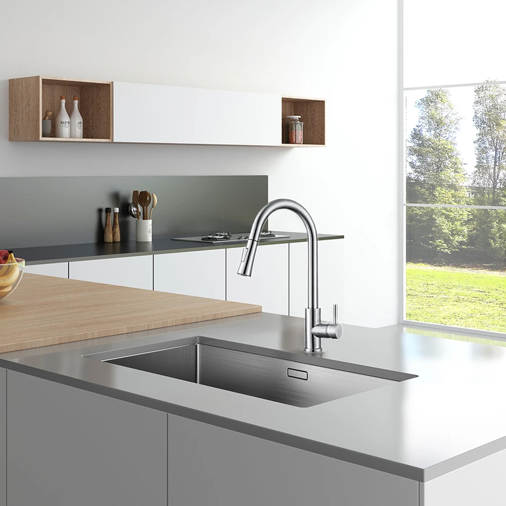 صنبور المطبخ الأسود مرن سحب لل - مراجعة Commercial Kitchen Faucet وسعره