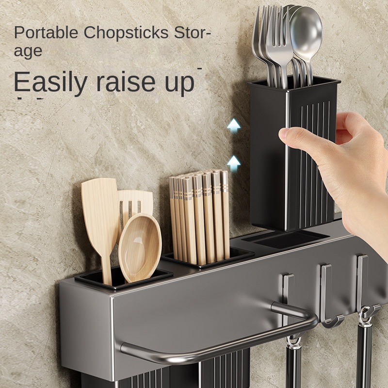 رف مطبخ بدون أدوات، إكسسوارات  - مراجعة Commercial Kitchen Utensil Holder وسعره