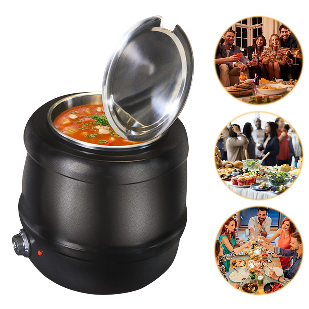 قدر حساء كهربائي سعة 10 لتر مع - مراجعة Soup Kettle Warmer وسعره