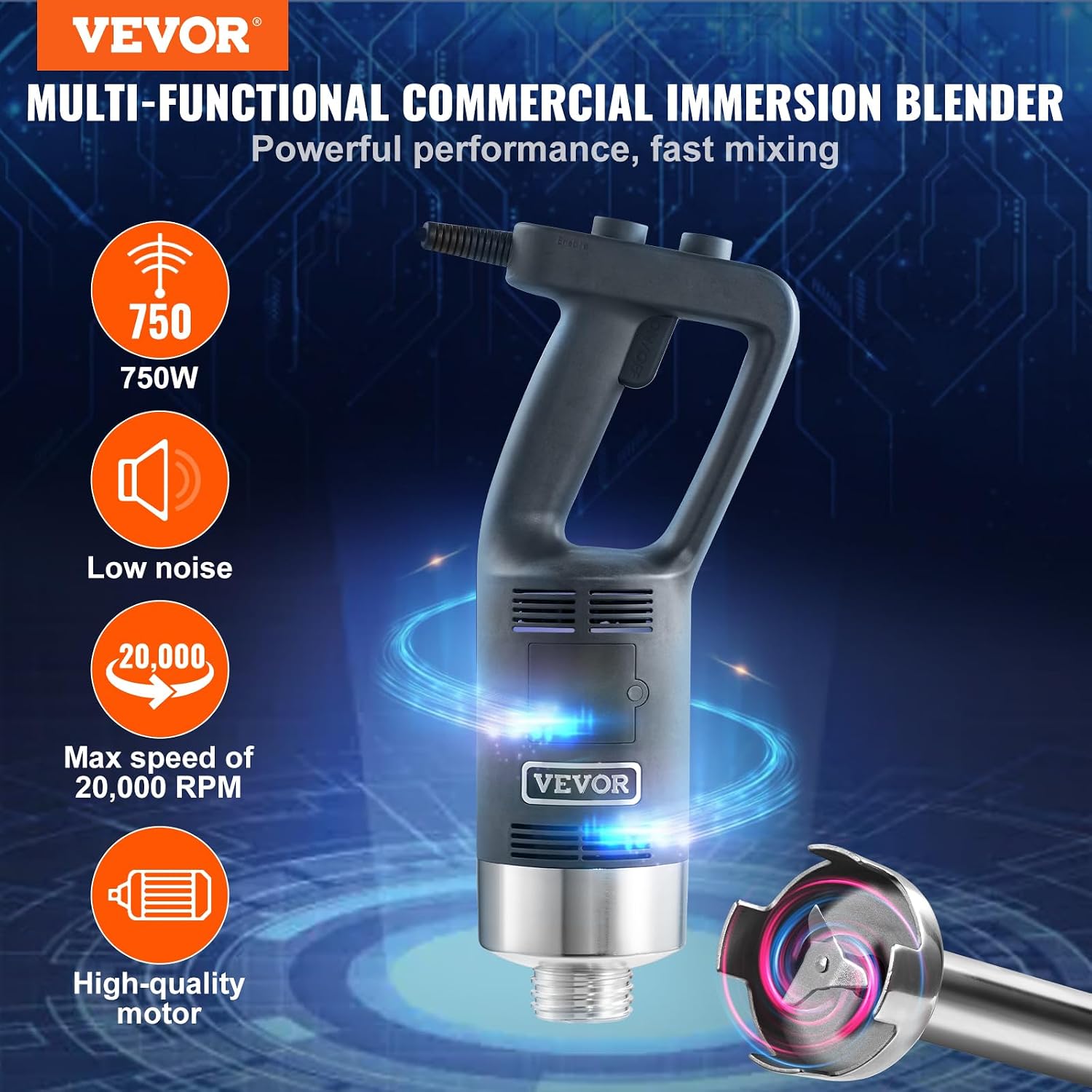 خلاط يدوي تجاري، 750 واط، 16 ب - مراجعة Commercial Blender Heavy Duty وسعره