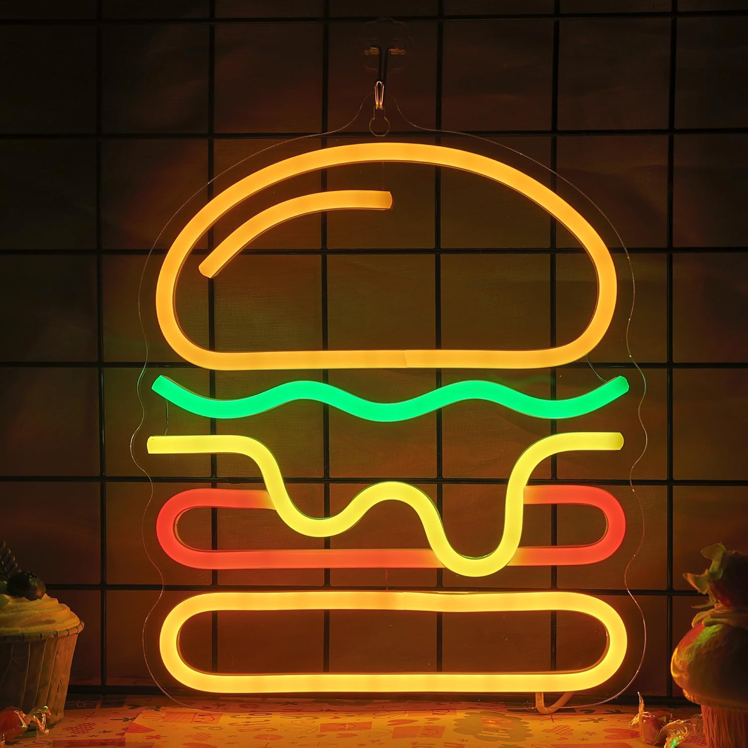 علامة برجر نيون مع ضوء LED للج - مراجعة Commercial Kitchen Walls وسعره