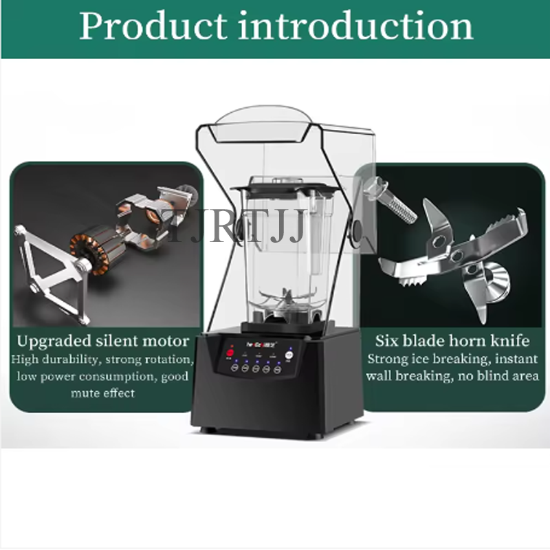 خلاط ثلج تجاري هادئ مع غطاء عا - مراجعة Commercial Blender Heavy Duty وسعره